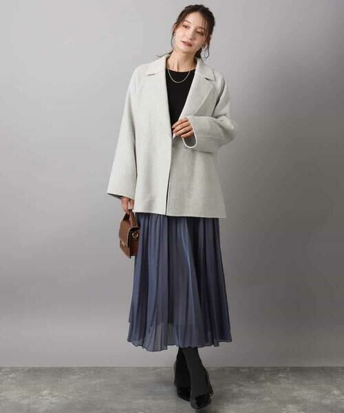 MK MICHEL KLEIN / エムケーミッシェルクラン カットソー | クロップド丈ダンボールプルオーバー/洗える | 詳細7