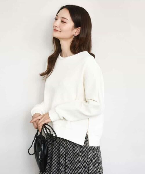 MK MICHEL KLEIN / エムケーミッシェルクラン カットソー | クロップド丈ダンボールプルオーバー/洗える | 詳細8