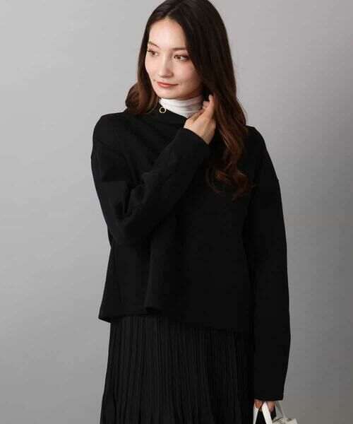 MK MICHEL KLEIN / エムケーミッシェルクラン パーカー | クロップド丈ダンボールフーディー/洗える | 詳細1