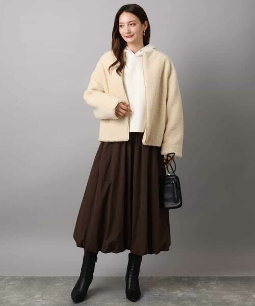 MK MICHEL KLEIN / エムケーミッシェルクラン パーカー | クロップド丈ダンボールフーディー/洗える | 詳細14