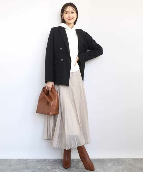 MK MICHEL KLEIN / エムケーミッシェルクラン パーカー | クロップド丈ダンボールフーディー/洗える | 詳細18