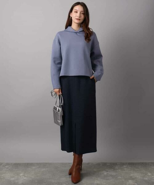 MK MICHEL KLEIN / エムケーミッシェルクラン パーカー | クロップド丈ダンボールフーディー/洗える | 詳細23