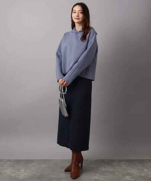 MK MICHEL KLEIN / エムケーミッシェルクラン パーカー | クロップド丈ダンボールフーディー/洗える | 詳細24