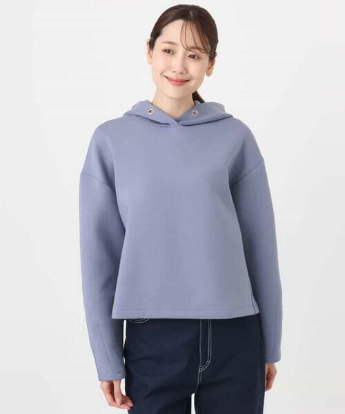 MK MICHEL KLEIN / エムケーミッシェルクラン パーカー | クロップド丈ダンボールフーディー/洗える | 詳細26