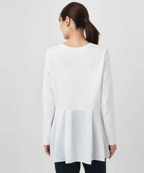 MK MICHEL KLEIN / エムケーミッシェルクラン カットソー | タックプリーツデザイン ペプラムインナーカットソー/洗える | 詳細10