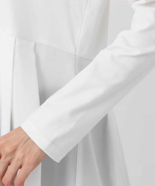 MK MICHEL KLEIN / エムケーミッシェルクラン カットソー | タックプリーツデザイン ペプラムインナーカットソー/洗える | 詳細12