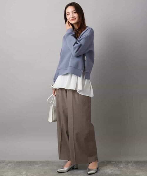 MK MICHEL KLEIN / エムケーミッシェルクラン カットソー | タックプリーツデザイン ペプラムインナーカットソー/洗える | 詳細6