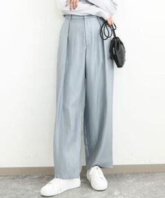 MK MICHEL KLEIN / エムケーミッシェルクラン その他パンツ | サテン地バレルパンツ/洗える