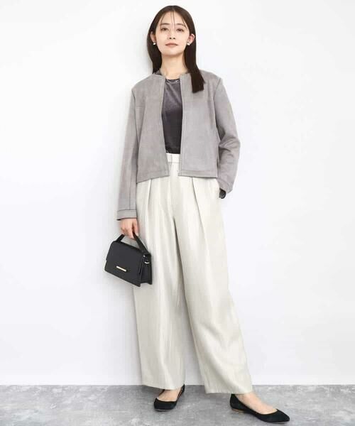 MK MICHEL KLEIN / エムケーミッシェルクラン その他パンツ | サテン地バレルパンツ/洗える | 詳細12