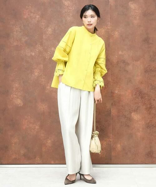 MK MICHEL KLEIN / エムケーミッシェルクラン その他パンツ | サテン地バレルパンツ/洗える | 詳細19