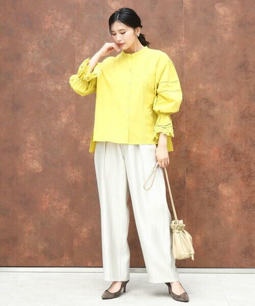 MK MICHEL KLEIN / エムケーミッシェルクラン その他パンツ | サテン地バレルパンツ/洗える | 詳細20