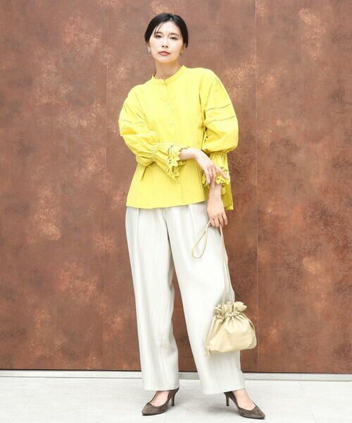 MK MICHEL KLEIN / エムケーミッシェルクラン その他パンツ | サテン地バレルパンツ/洗える | 詳細21