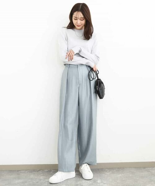 MK MICHEL KLEIN / エムケーミッシェルクラン その他パンツ | サテン地バレルパンツ/洗える | 詳細27