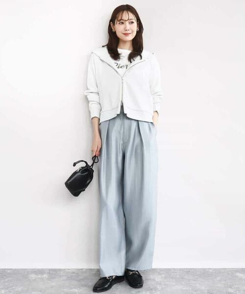 MK MICHEL KLEIN / エムケーミッシェルクラン その他パンツ | サテン地バレルパンツ/洗える | 詳細5