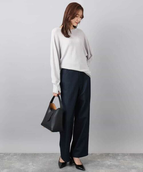 MK MICHEL KLEIN / エムケーミッシェルクラン その他パンツ | 裏起毛ブーツカットシルエットデニムワイドパンツ/洗える | 詳細20