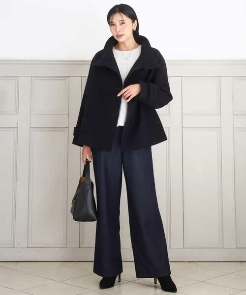 MK MICHEL KLEIN / エムケーミッシェルクラン その他パンツ | 裏起毛ブーツカットシルエットデニムワイドパンツ/洗える | 詳細27