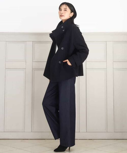 MK MICHEL KLEIN / エムケーミッシェルクラン その他パンツ | 裏起毛ブーツカットシルエットデニムワイドパンツ/洗える | 詳細28