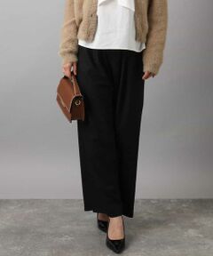 MK MICHEL KLEIN / エムケーミッシェルクラン チノ・ワークパンツ | 裏起毛ワイドストレートプルオンパンツ/洗える