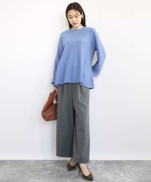 MK MICHEL KLEIN / エムケーミッシェルクラン チノ・ワークパンツ | 裏起毛ワイドストレートプルオンパンツ/洗える | 詳細12