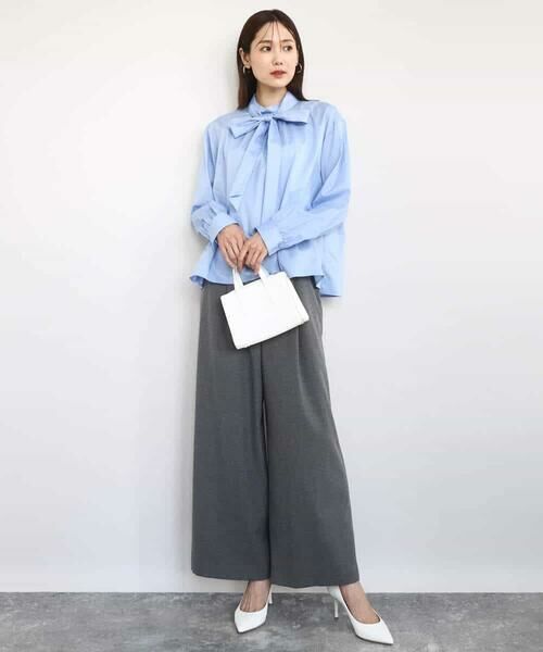 MK MICHEL KLEIN / エムケーミッシェルクラン チノ・ワークパンツ | 裏起毛ワイドストレートプルオンパンツ/洗える | 詳細17