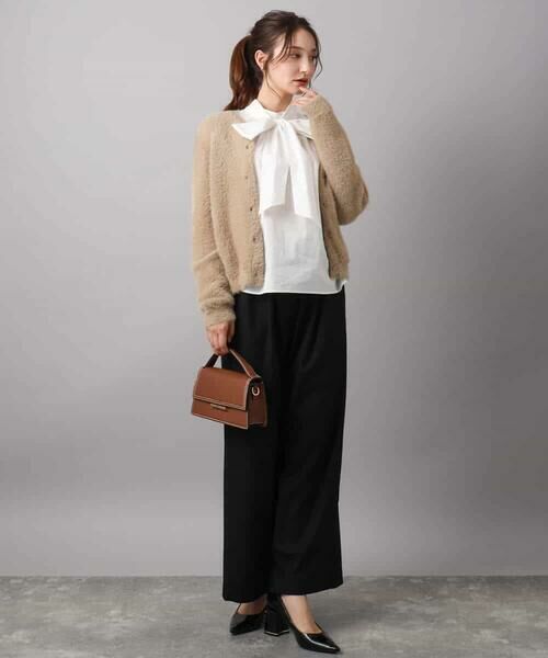 MK MICHEL KLEIN / エムケーミッシェルクラン チノ・ワークパンツ | 裏起毛ワイドストレートプルオンパンツ/洗える | 詳細5