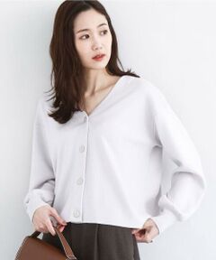 MK MICHEL KLEIN / エムケーミッシェルクラン カーディガン・ボレロ | スムース編みVネックニットカーディガン/洗える