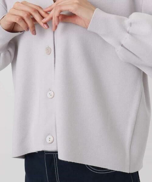 MK MICHEL KLEIN / エムケーミッシェルクラン カーディガン・ボレロ | スムース編みVネックニットカーディガン/洗える | 詳細11