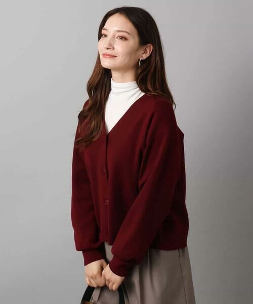 MK MICHEL KLEIN / エムケーミッシェルクラン カーディガン・ボレロ | スムース編みVネックニットカーディガン/洗える | 詳細15