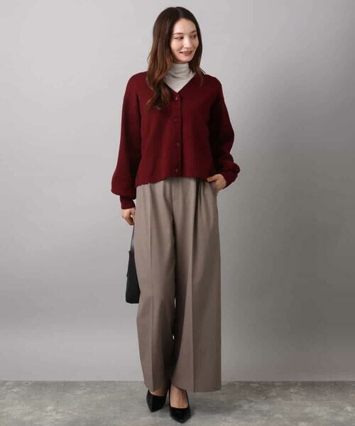 MK MICHEL KLEIN / エムケーミッシェルクラン カーディガン・ボレロ | スムース編みVネックニットカーディガン/洗える | 詳細16