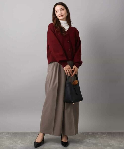 MK MICHEL KLEIN / エムケーミッシェルクラン カーディガン・ボレロ | スムース編みVネックニットカーディガン/洗える | 詳細18