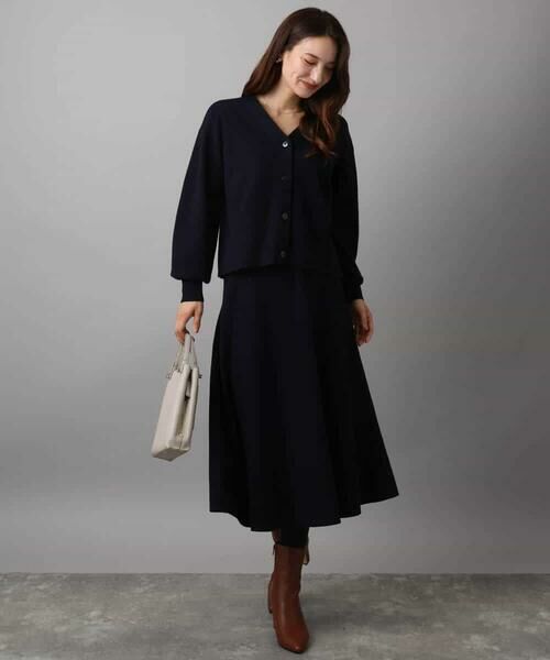 MK MICHEL KLEIN / エムケーミッシェルクラン カーディガン・ボレロ | スムース編みVネックニットカーディガン/洗える | 詳細22