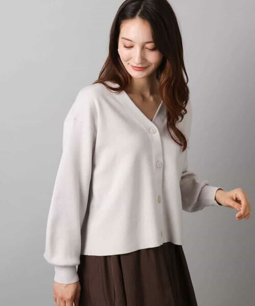 MK MICHEL KLEIN / エムケーミッシェルクラン カーディガン・ボレロ | スムース編みVネックニットカーディガン/洗える | 詳細23