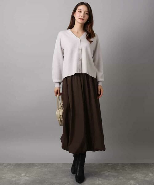 MK MICHEL KLEIN / エムケーミッシェルクラン カーディガン・ボレロ | スムース編みVネックニットカーディガン/洗える | 詳細24