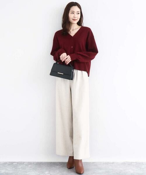 MK MICHEL KLEIN / エムケーミッシェルクラン カーディガン・ボレロ | スムース編みVネックニットカーディガン/洗える | 詳細28