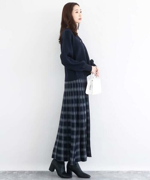 MK MICHEL KLEIN / エムケーミッシェルクラン カーディガン・ボレロ | スムース編みVネックニットカーディガン/洗える | 詳細5