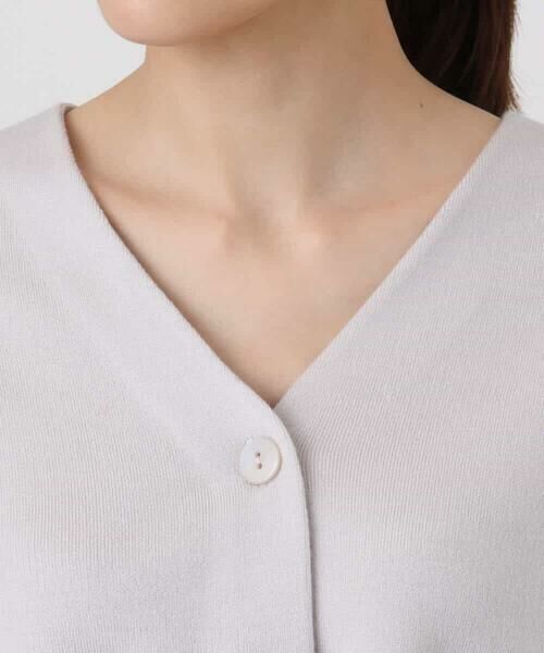 MK MICHEL KLEIN / エムケーミッシェルクラン カーディガン・ボレロ | スムース編みVネックニットカーディガン/洗える | 詳細9