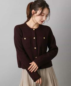 MK MICHEL KLEIN / エムケーミッシェルクラン カーディガン・ボレロ | ミニブークレーカーディガン/洗える