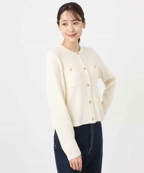 MK MICHEL KLEIN / エムケーミッシェルクラン カーディガン・ボレロ | ミニブークレーカーディガン/洗える | 詳細24