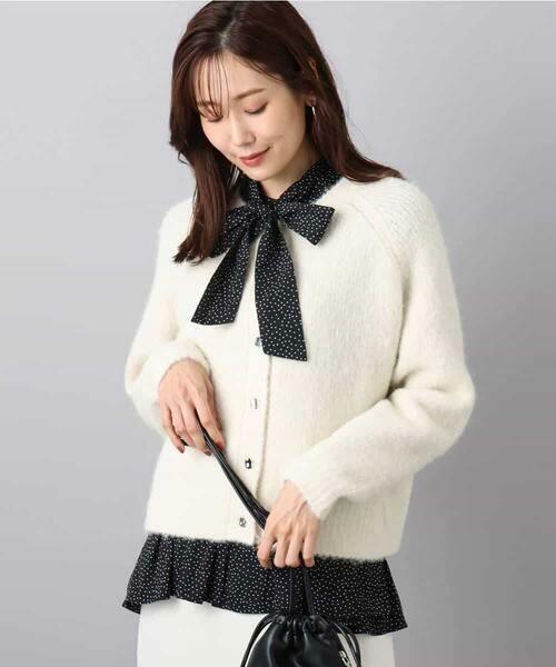 MK MICHEL KLEIN / エムケーミッシェルクラン カーディガン・ボレロ | ヘアリーニットカーディガン/洗える | 詳細1