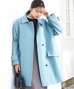 MK MICHEL KLEIN / エムケーミッシェルクラン その他アウター | SUPER100'sウール スタンドカラーミドルコート