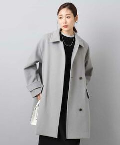 MK MICHEL KLEIN / エムケーミッシェルクラン その他アウター | SUPER100'sウール スタンドカラーミドルコート