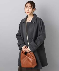 MK MICHEL KLEIN / エムケーミッシェルクラン その他アウター | SUPER100'sウール スタンドカラーミドルコート