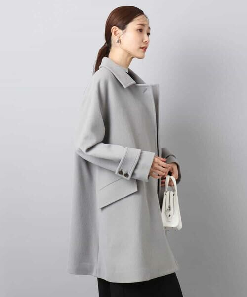 MK MICHEL KLEIN / エムケーミッシェルクラン その他アウター | SUPER100'sウール スタンドカラーミドルコート | 詳細1