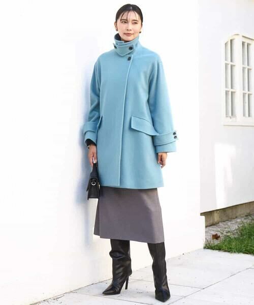 MK MICHEL KLEIN / エムケーミッシェルクラン その他アウター | SUPER100'sウール スタンドカラーミドルコート | 詳細20