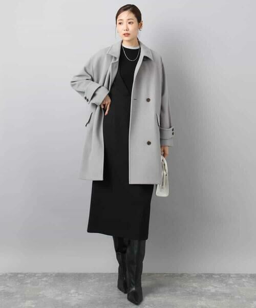 MK MICHEL KLEIN / エムケーミッシェルクラン その他アウター | SUPER100'sウール スタンドカラーミドルコート | 詳細4