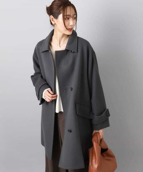 MK MICHEL KLEIN / エムケーミッシェルクラン その他アウター | SUPER100'sウール スタンドカラーミドルコート | 詳細5