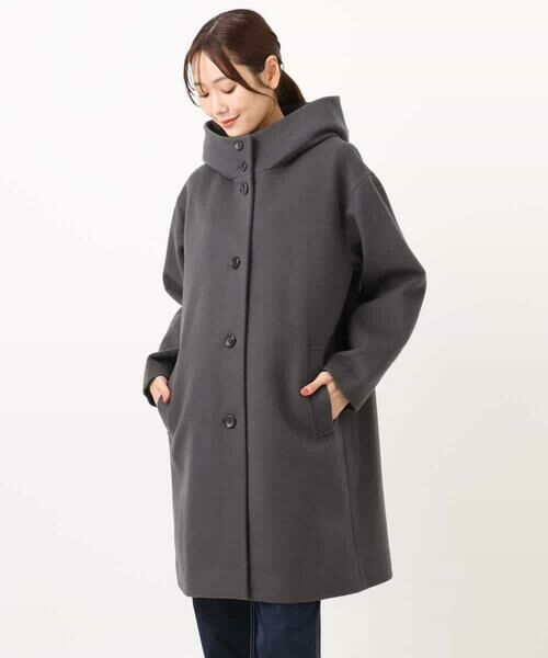 MK MICHEL KLEIN / エムケーミッシェルクラン その他アウター | SUPER100'sウール フーデットミドルコート | 詳細15