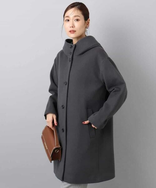 MK MICHEL KLEIN / エムケーミッシェルクラン その他アウター | SUPER100'sウール フーデットミドルコート | 詳細17