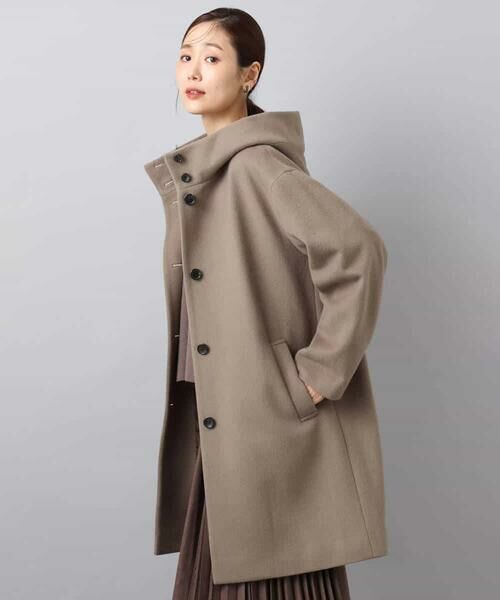 MK MICHEL KLEIN / エムケーミッシェルクラン その他アウター | SUPER100'sウール フーデットミドルコート | 詳細24