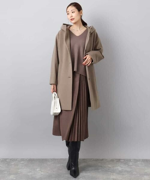 MK MICHEL KLEIN / エムケーミッシェルクラン その他アウター | SUPER100'sウール フーデットミドルコート | 詳細27